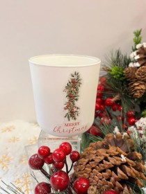 Χριστουγεννιάτικη λευκή ματ τριλογία ποτηριών2